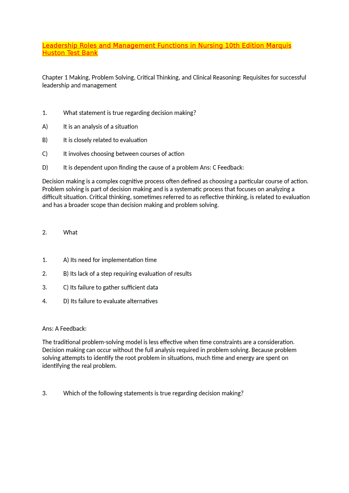 TEST BANK FOR LEADERSHIP ROLES AND MANAGEMENT FUNCTIONS AND | Inspire ...