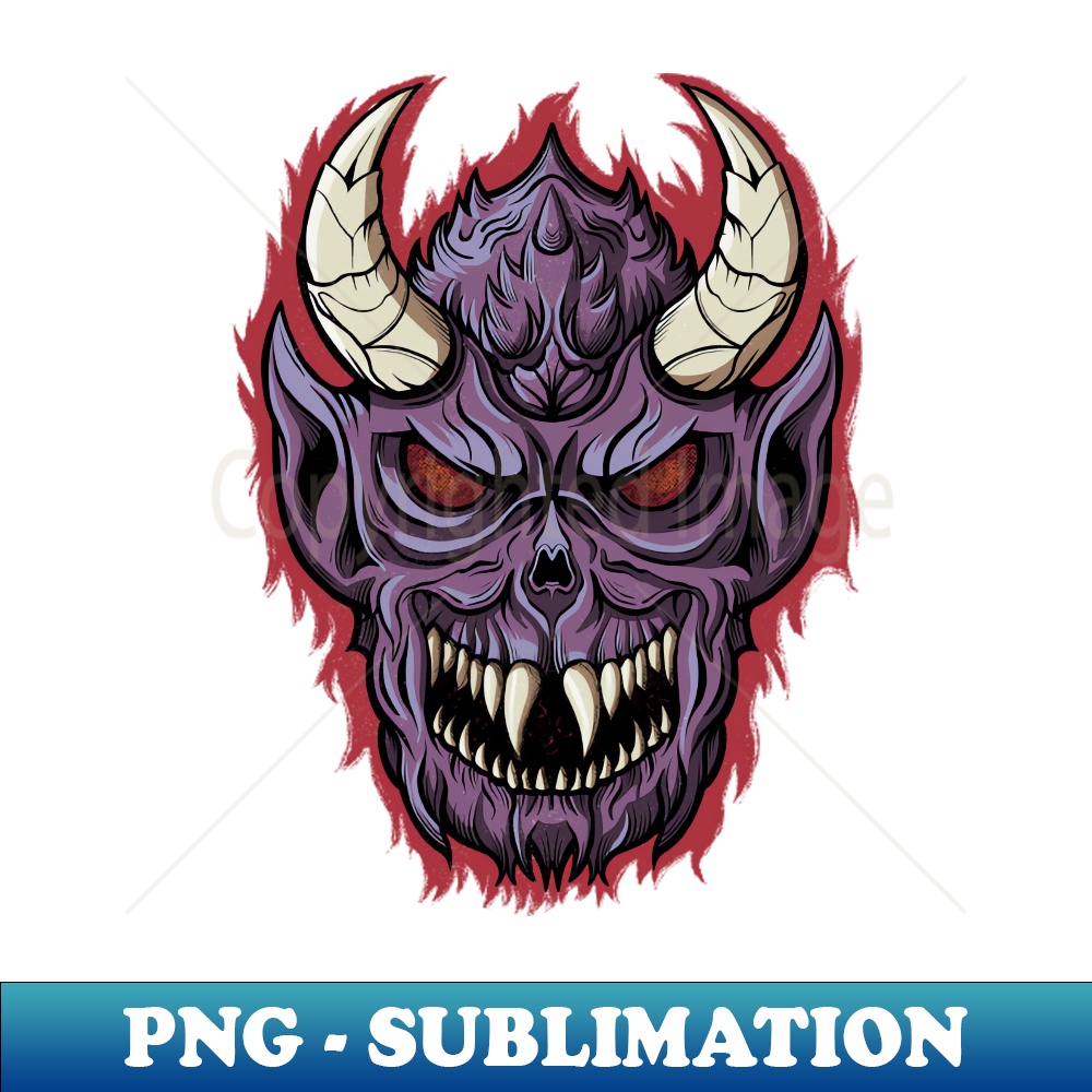 Evil Demon Face Digital Sublimation Download File Captur Inspire