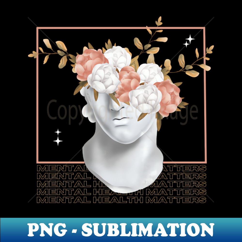 Mental Health Matters Statue Flower Head - Exclusive PNG Sub | Inspire ...