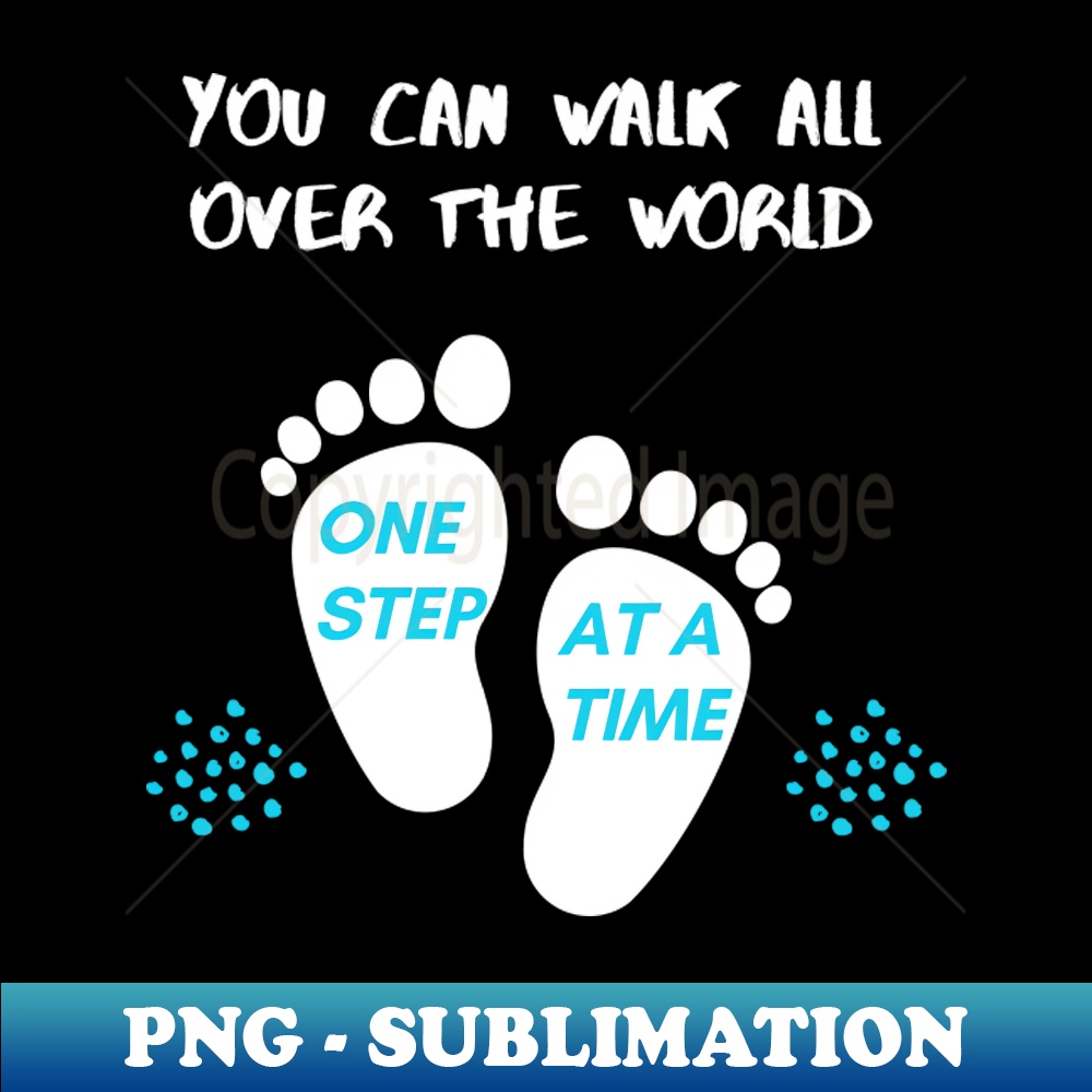 Red One step at a time Footprint Typography - Vintage Sublim | Inspire ...