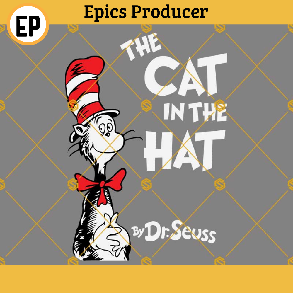 Dr Seuss The Cat in the Hat SVG PNG DXF EPS Cut Files For Cr | Inspire ...