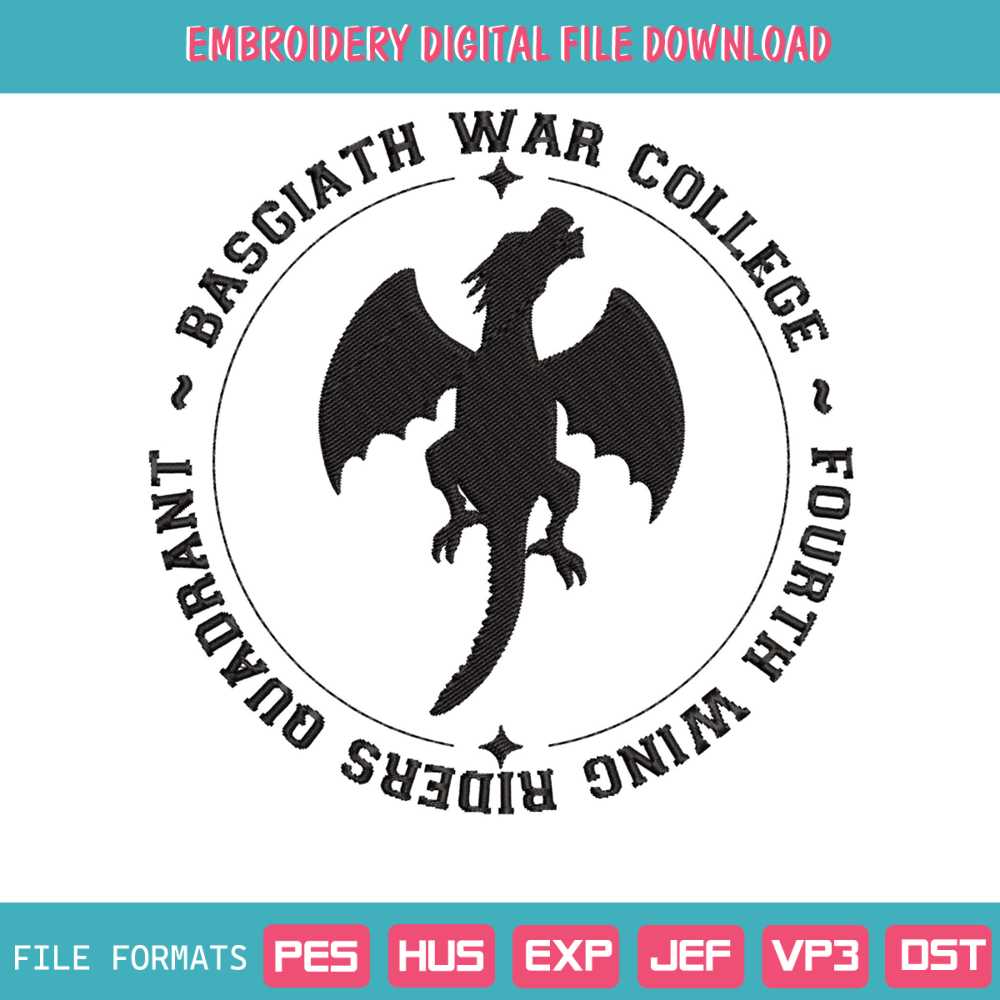 Fourth Wing Inspired Machine Embroidery Design File 5x7 on, | Inspire ...