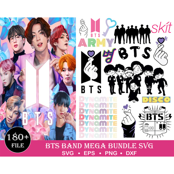 180 BTS SVG, BTS Clipart, BTS PNG, Jimin PNG, BTS Silhouette - Inspire ...