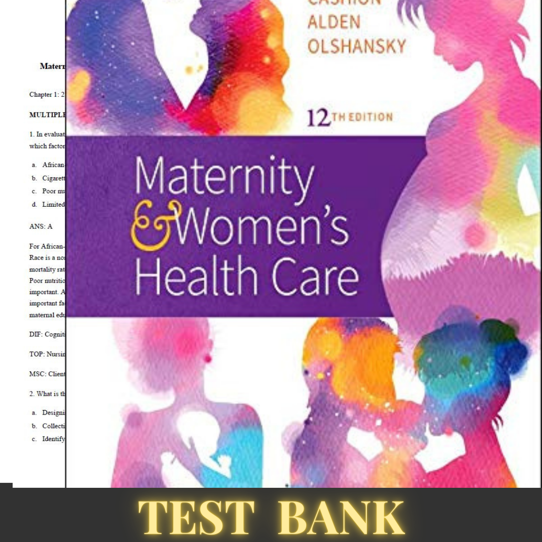 Latest 2024 Maternity & Womens Health Care 12th Edition By L | Inspire