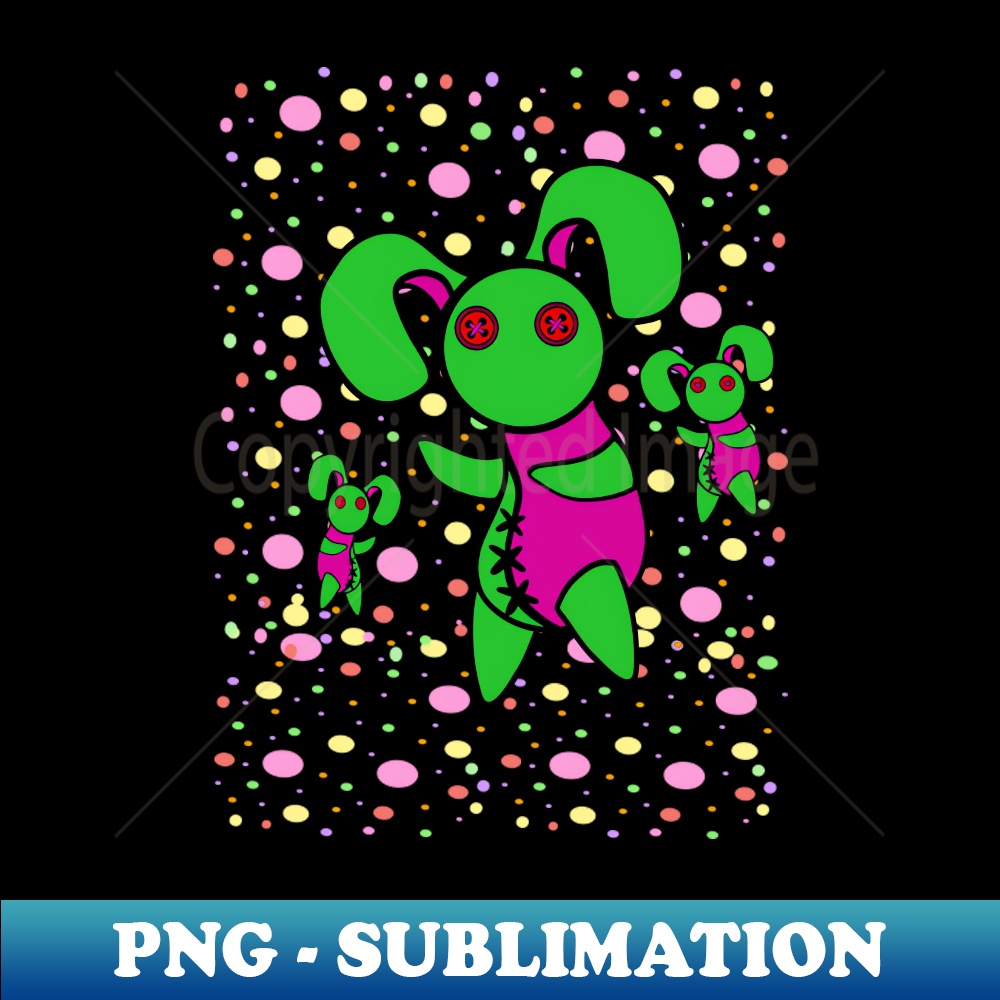 Button Eyes Rabbit on Black - PNG Transparent Digital Downlo | Inspire ...