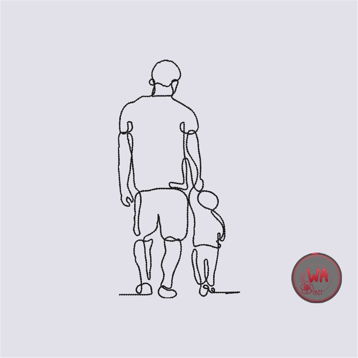Father Son Pattern Happy Father's day Machine Embroidery Designs, Father&son Em | Inspire ...