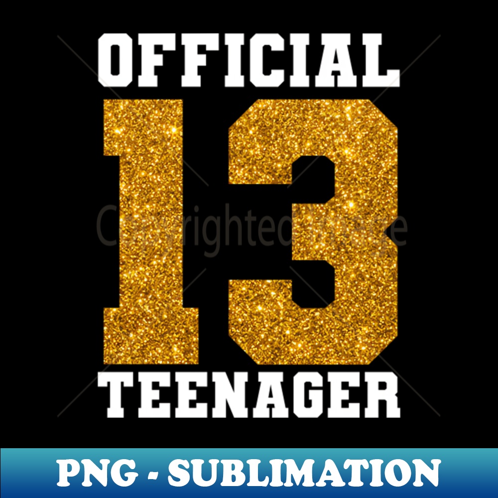 Official Teenager 13th Birthday Funny 13 Years Old - Modern | Inspire ...