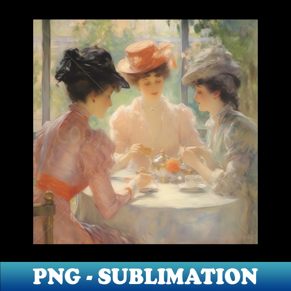 Ladies at Tea Art Print - Digital Sublimation Download File | Inspire ...