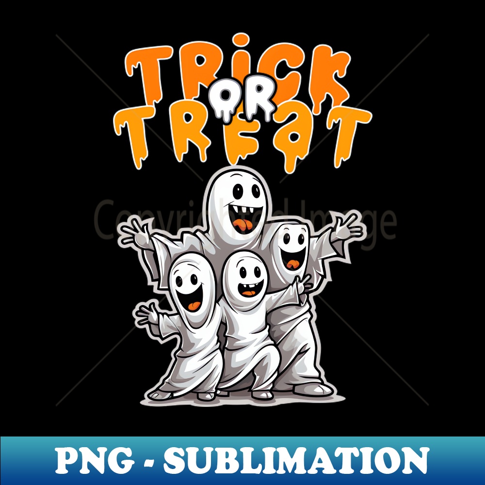 Halloween Trick or Treat Ghost Family - Exclusive PNG Sublim | Inspire ...