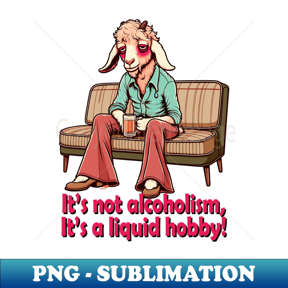 Retro 70s Goat Chillout - Drunk Goat Humor Vintage Sofa Art | Inspire ...