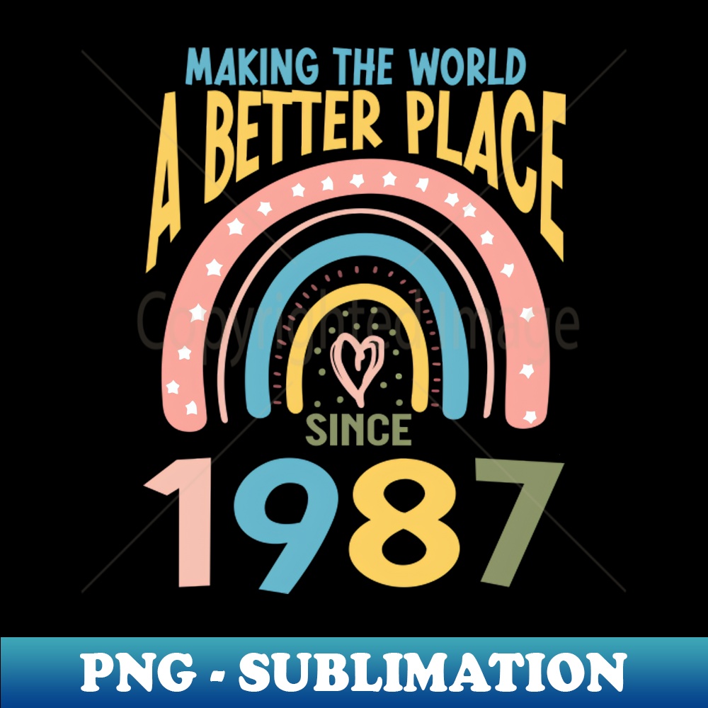 41st Birthday Tote Bag - 'Making The World Better Since 1982' 16x16 Inch Cotton Canvas Bag