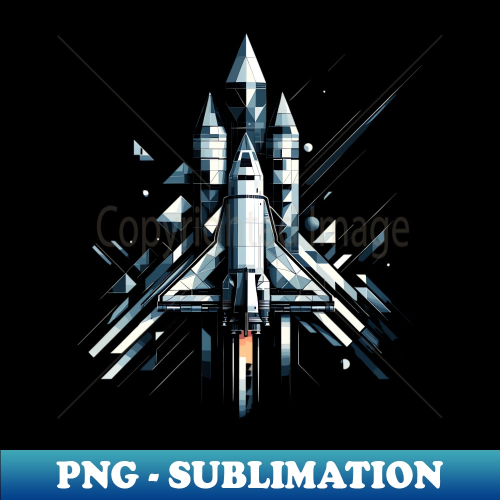 Futuristic Flight NASAs Rocket in Geometric Vision - PNG Tra - Inspire ...