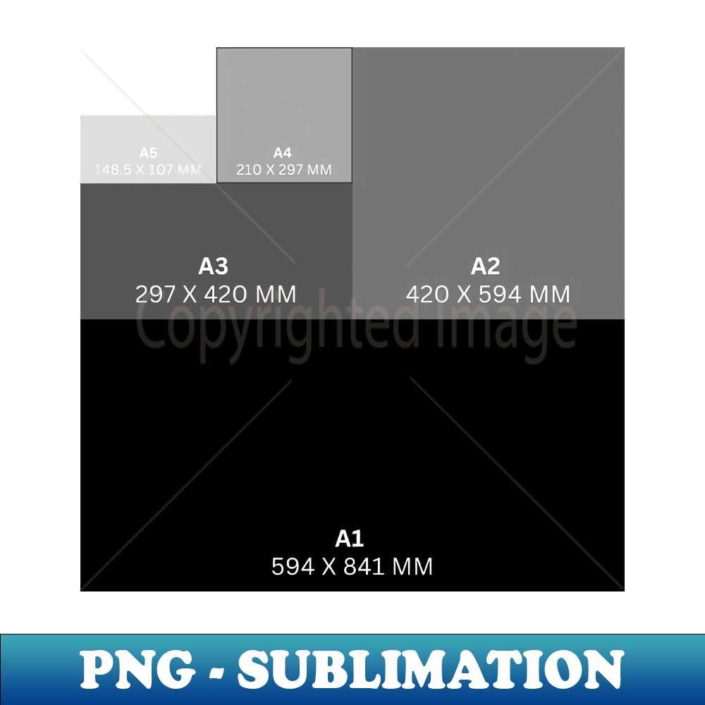 Paper Sizes A1 A2 A3 A4 A5 01 - Modern Sublimation PNG File | Inspire ...