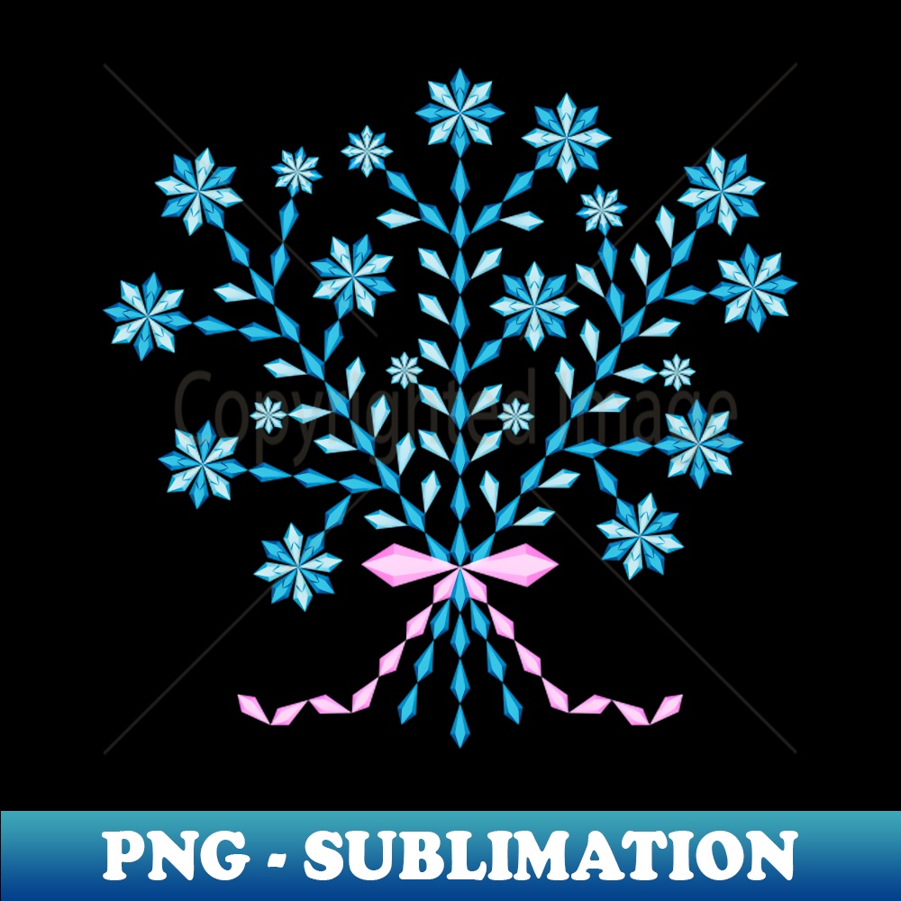 Winter blue flower bouquet with long pink ribbon version fiv | Inspire ...