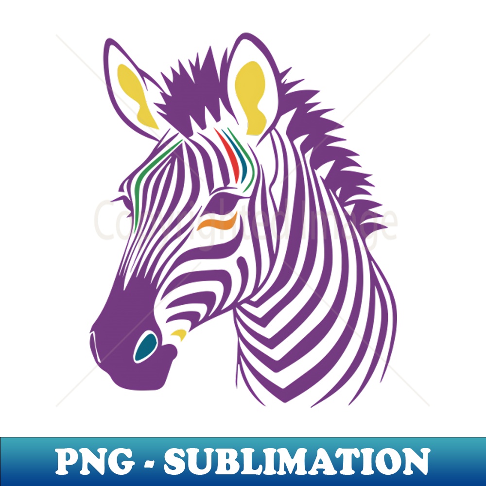 Color Zebra PNG Transparent Sublimation Design Inspire Uplift