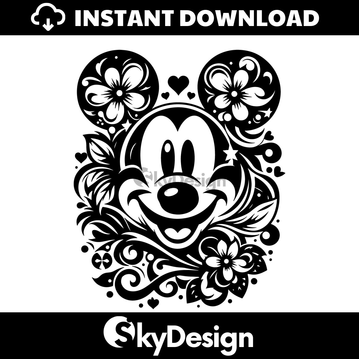 Retro Mickey Mouse Cartoon Movie SVG | Inspire Uplift