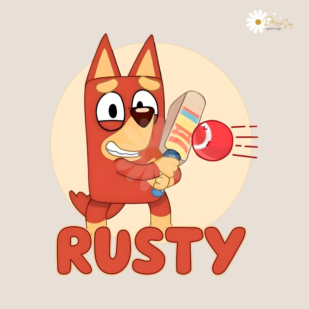 Funny Rusty Bluey Sport PNG | Inspire Uplift