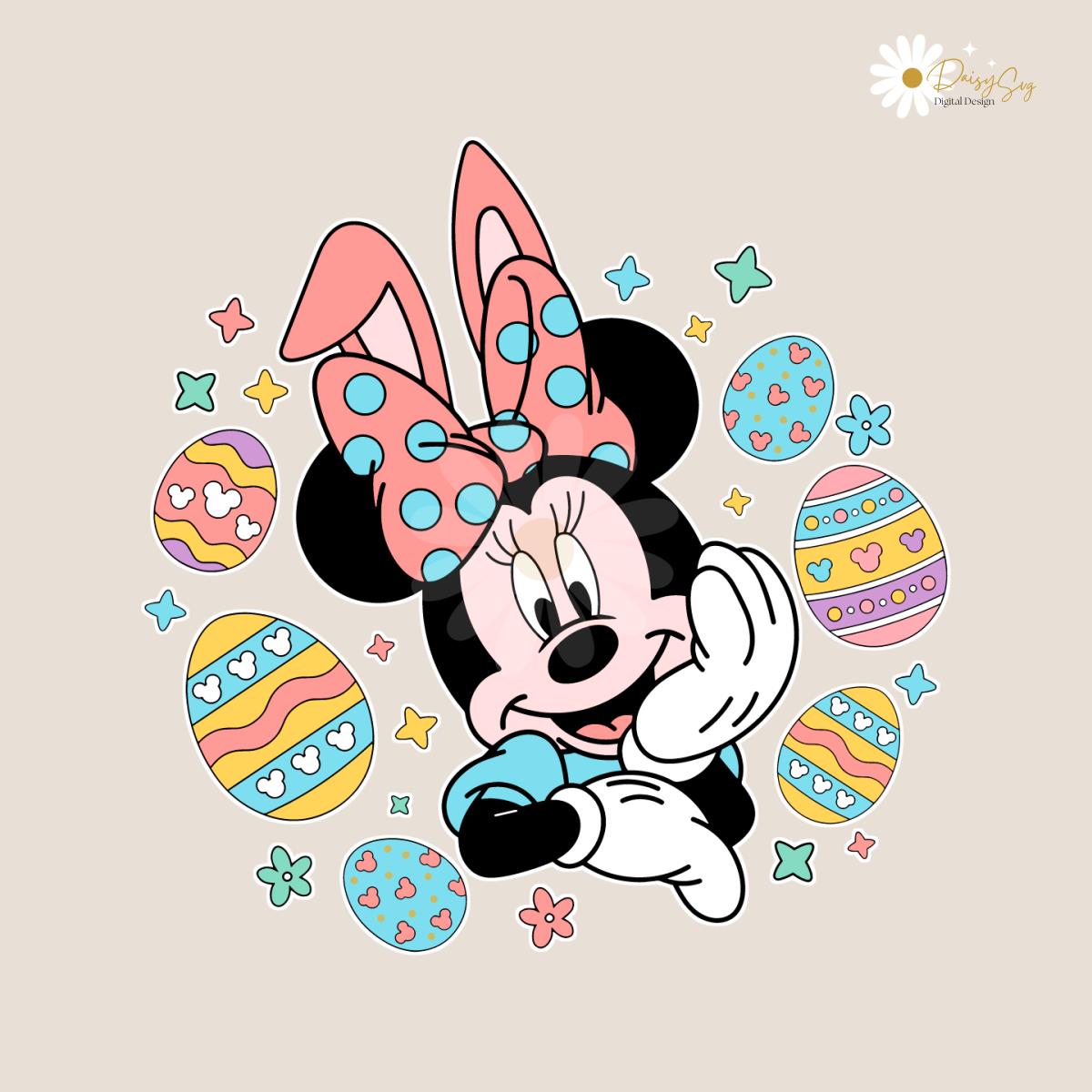 Cute Minnie Mouse Happy Easter SVG | Inspire Uplift