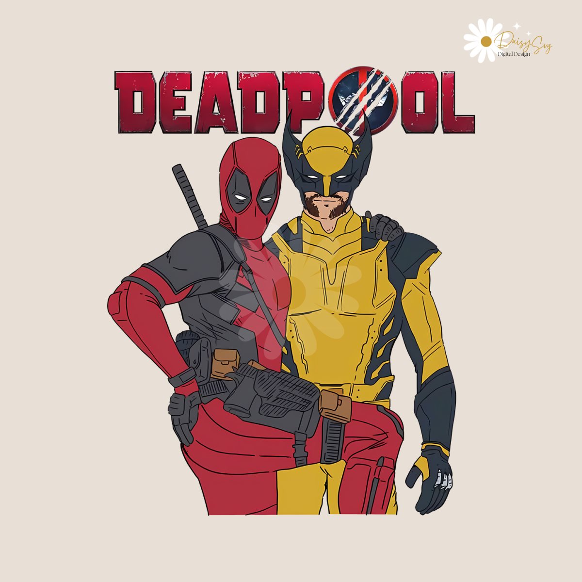 Funny Deadpool And Wolverine Superhero PNG - Inspire Uplift
