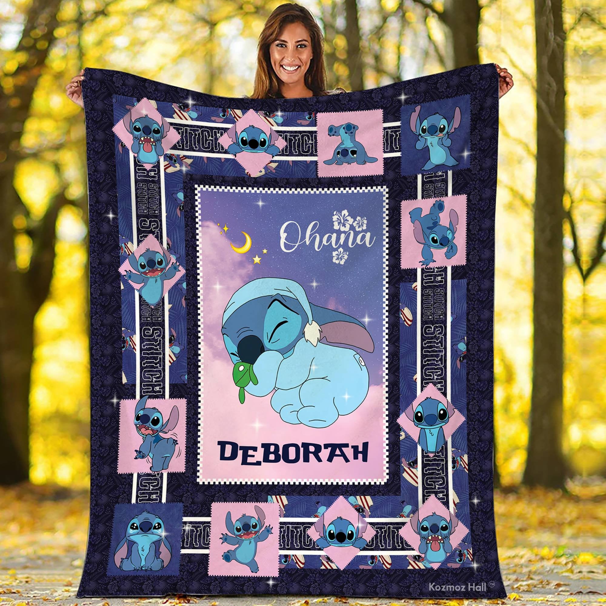 Personalized Disney Stitch Blanket Disney Lilo and Stitch Bl Inspire