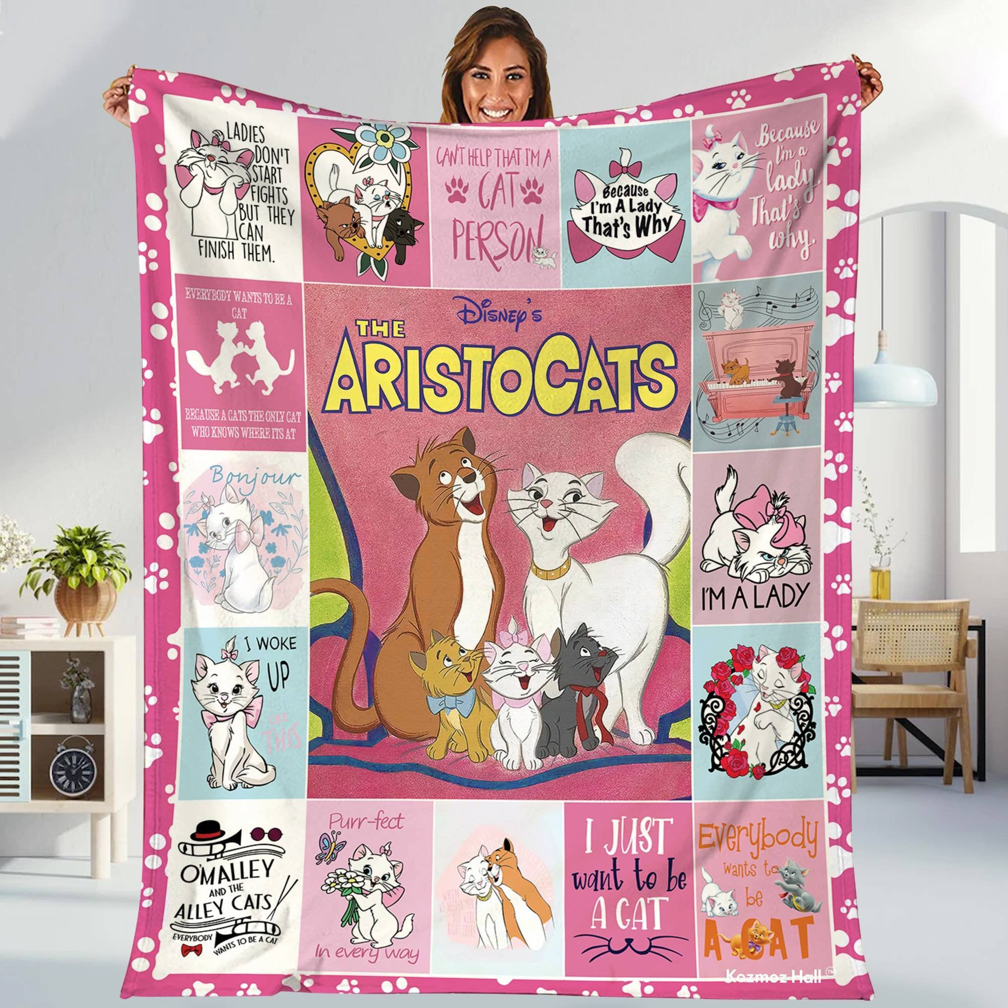 The Aristocats Movie Blanket Marie Cat Berlioz Aristocats T Inspire