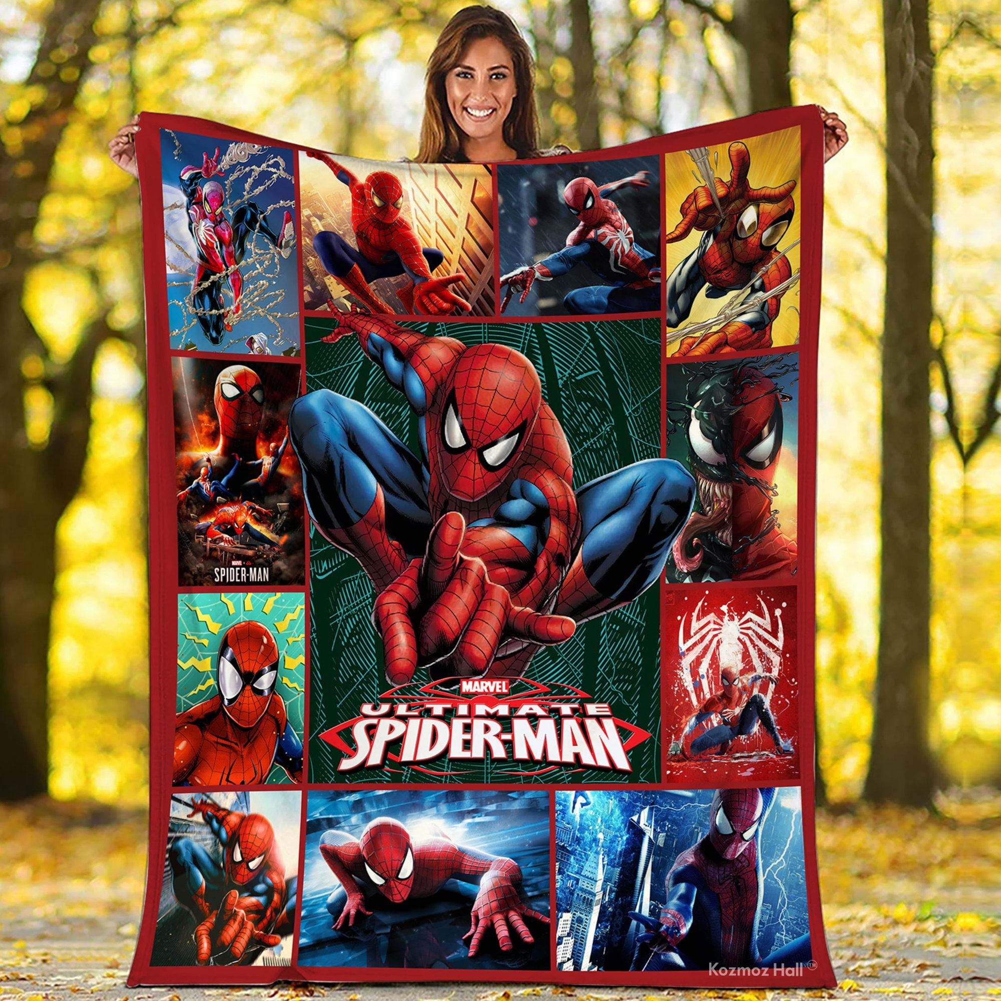 Spiderman Fleece Blanket Ultimate Spider Man Peter Parker F Inspire Uplift