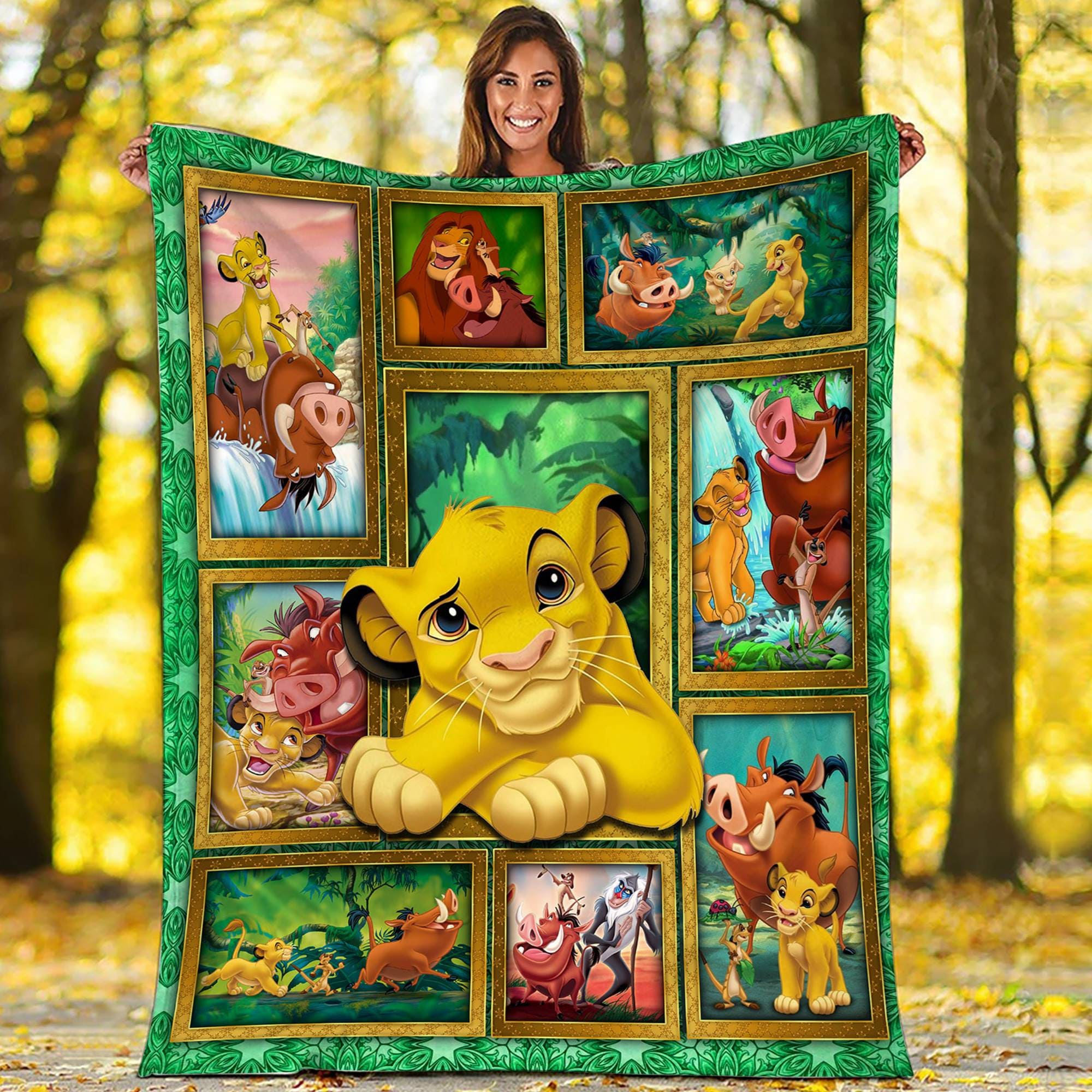The Lion King Fleece Blanket Simba Hakuta Matata Timon Pumb Inspire