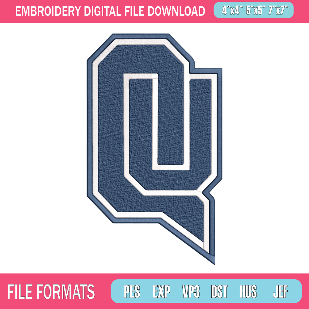 Queens Riverside Logo Queens University logo embroidery design, NCAA embroidery, E | Inspire ...