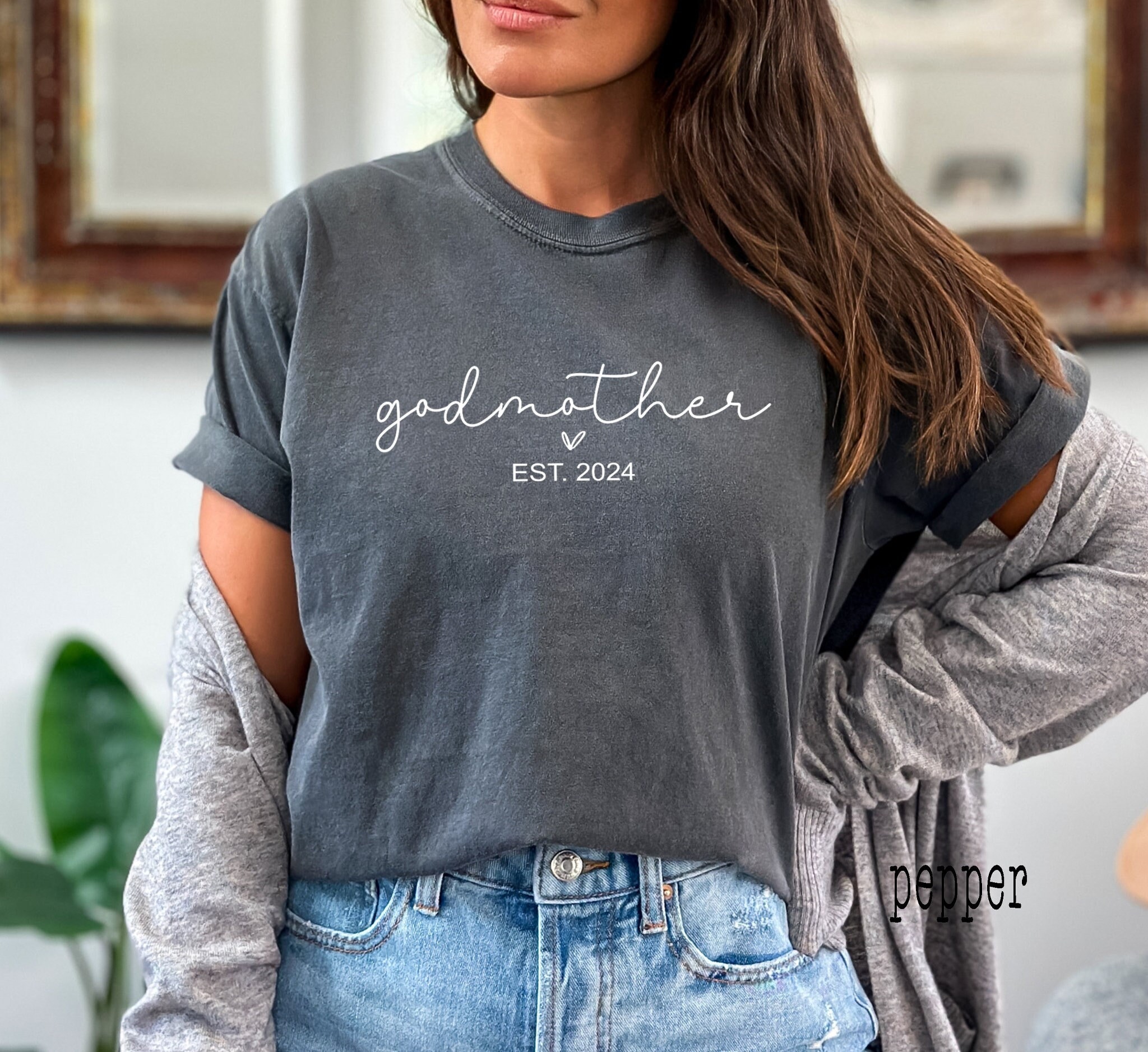 GODMOTHER SWEATSHRT, Godmother Proposal Gft, Embrodered Godmother