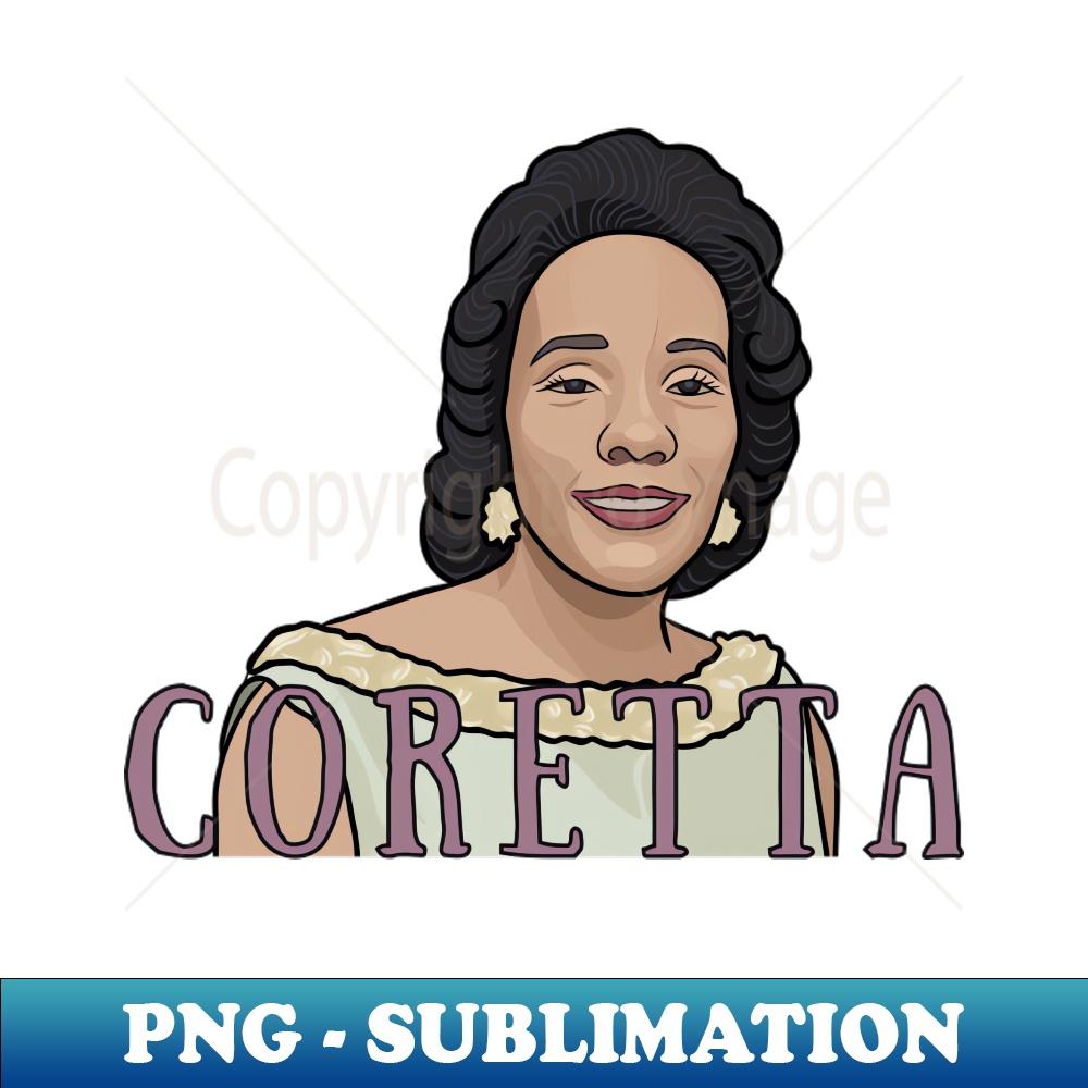 Coretta Scott King Portrait - PNG Transparent Sublimation De | Inspire ...