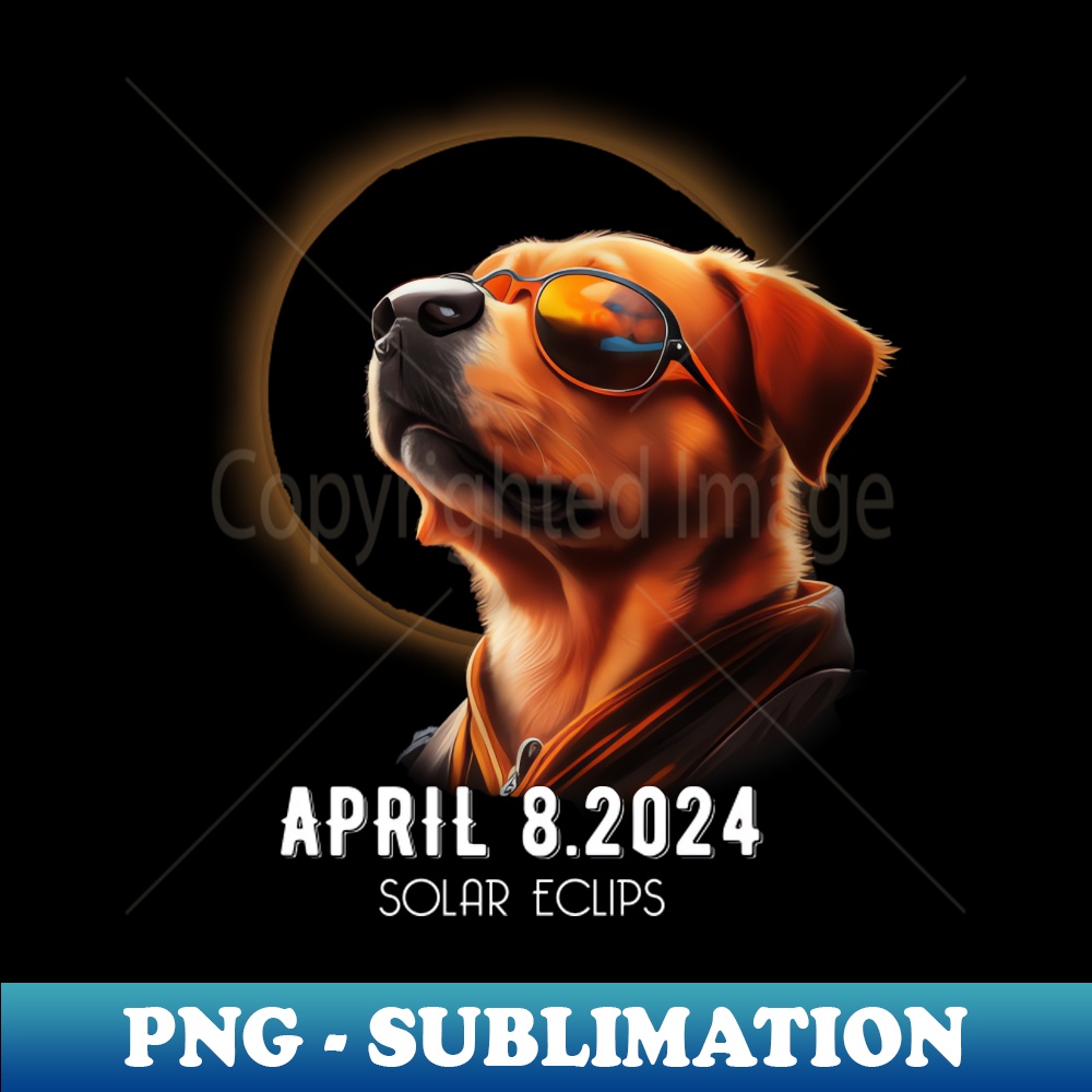 Dog - total solar eclips april 2024 - PNG Transparent Sublim | Inspire