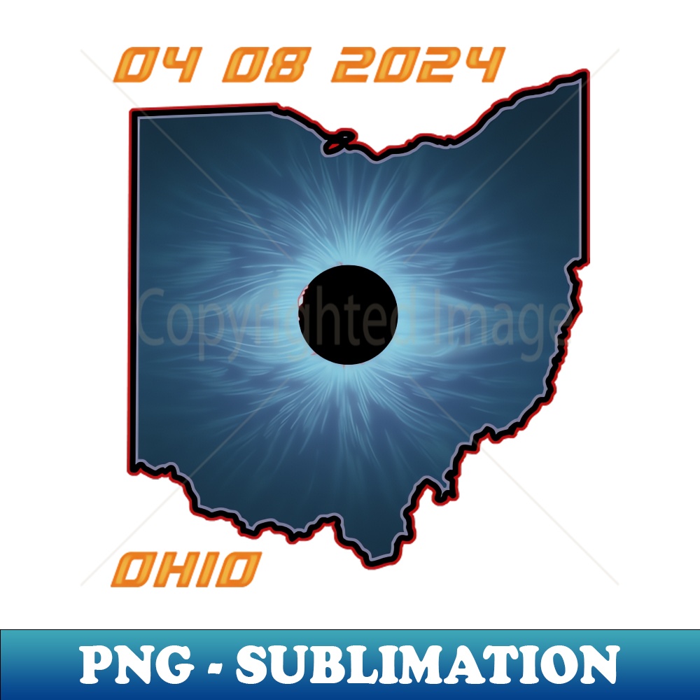 Ohio 2024 Total Solar Eclipse - Instant PNG Sublimation Down | Inspire ...