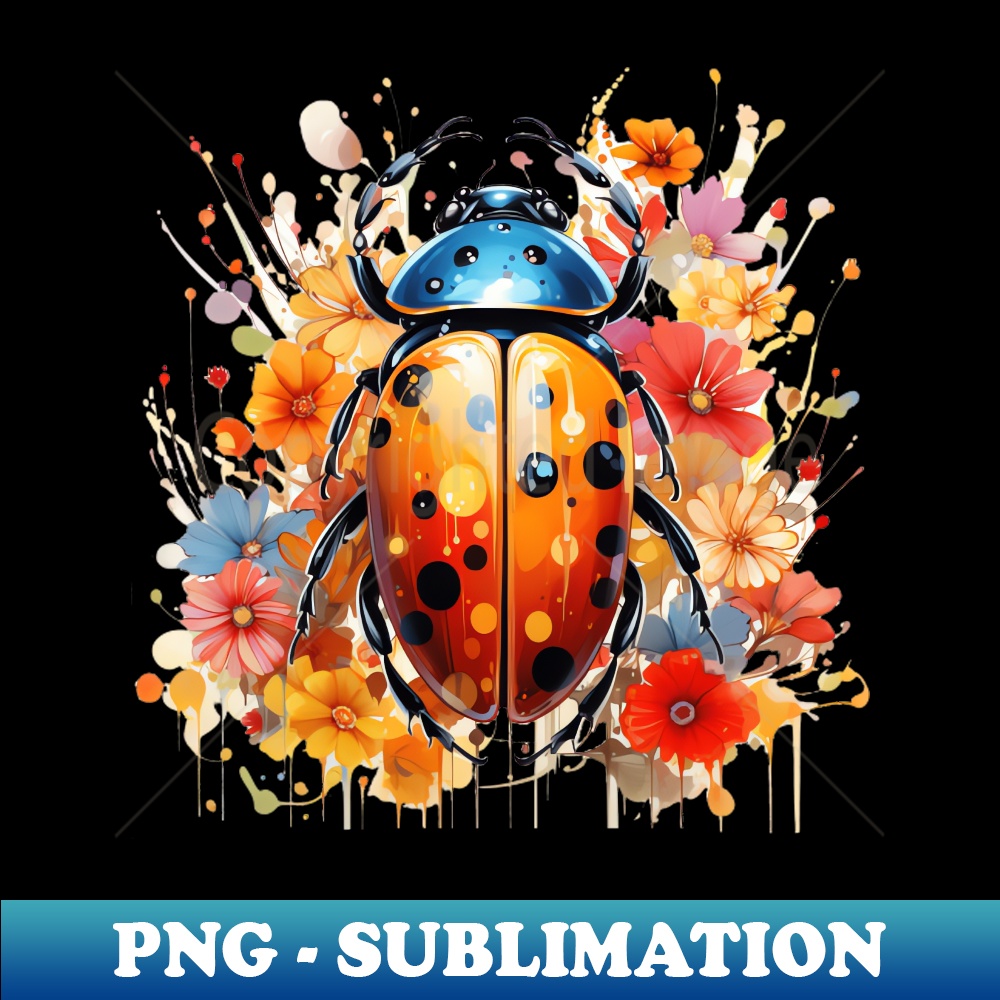 Ladybug colorful floral Cottagecore - Premium PNG Sublimatio | Inspire ...