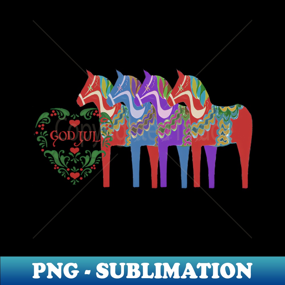 God Jul Dala Horses - Premium PNG Sublimation File - Boost Y | Inspire ...