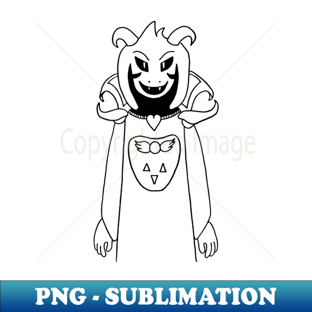 Asriel Undertale Simple Black and White Design - Instant PNG | Inspire ...