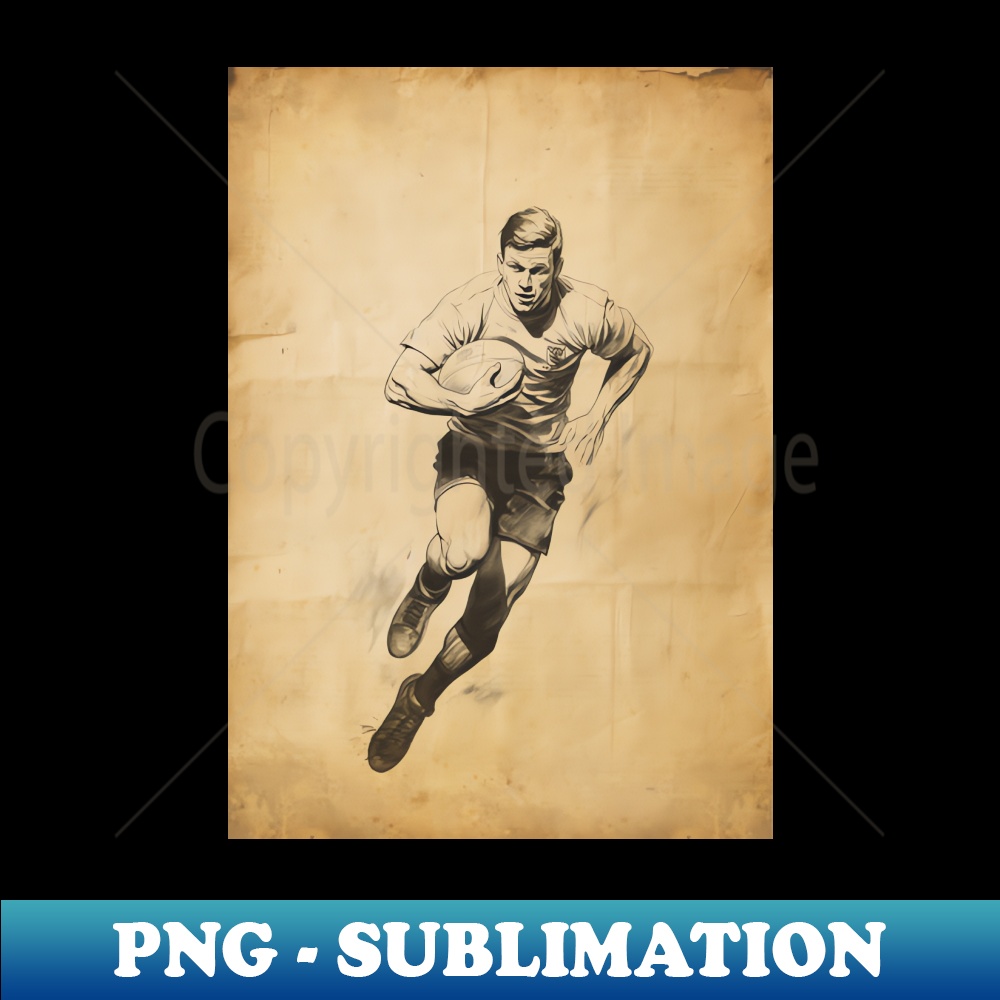 Old rugby paper poster - Aesthetic Sublimation Digital File - Inspire ...