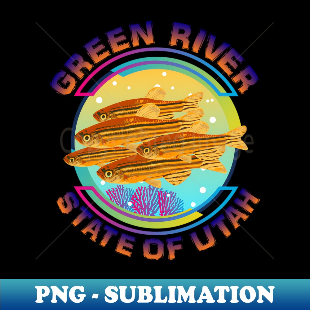 Green River Utah Fishing Town Golden Zebrafish Danio Rerio A Inspire