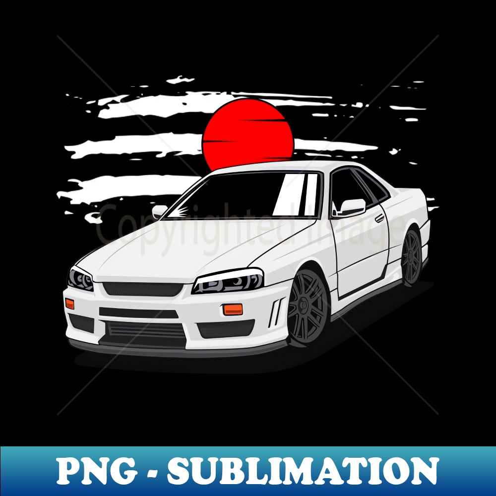 Japan car GTR R34 - JDM - Decorative Sublimation PNG File - | Inspire ...