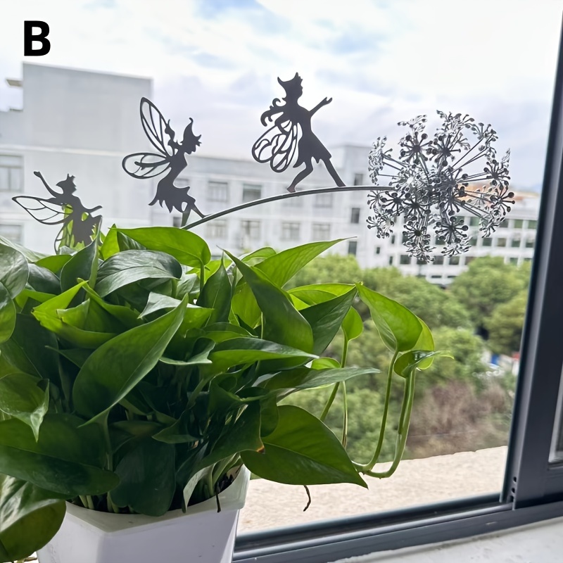 1pc Fairy On Dandelion Metal Garden Stake Metal Garden Craft | Inspire ...