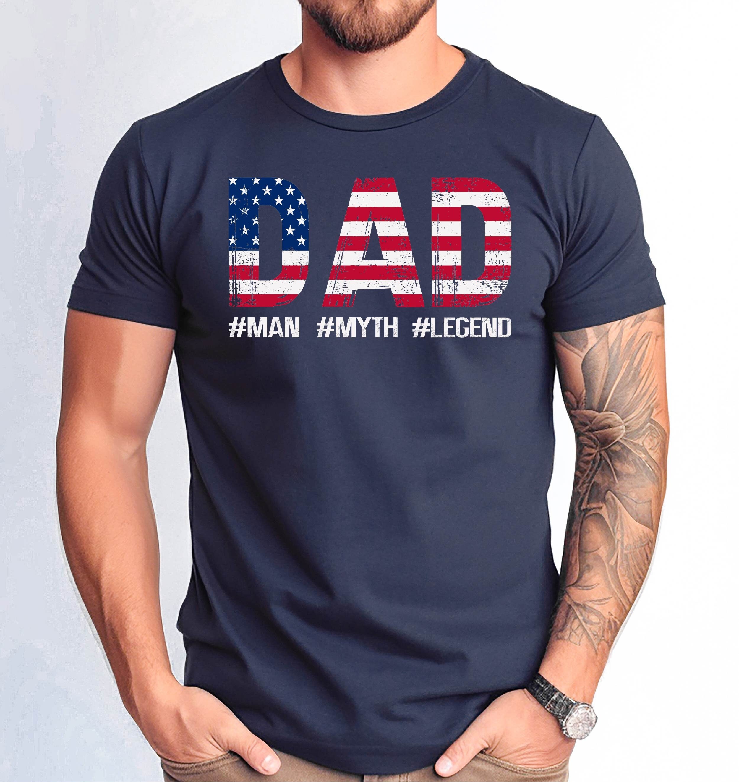 "Dad The Man The Myth The Legend" T-Shirt - Funny Gift For Father, Grandpa (Unisex Sizes) - View #6