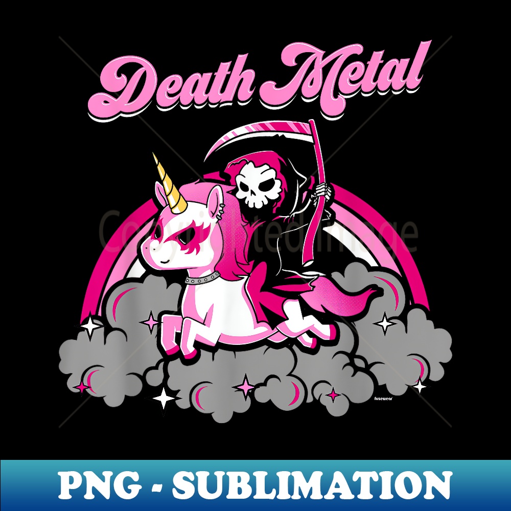 Unicorn Death Metal Rocker Go To Hell Pink - Exclusive PNG S | Inspire ...