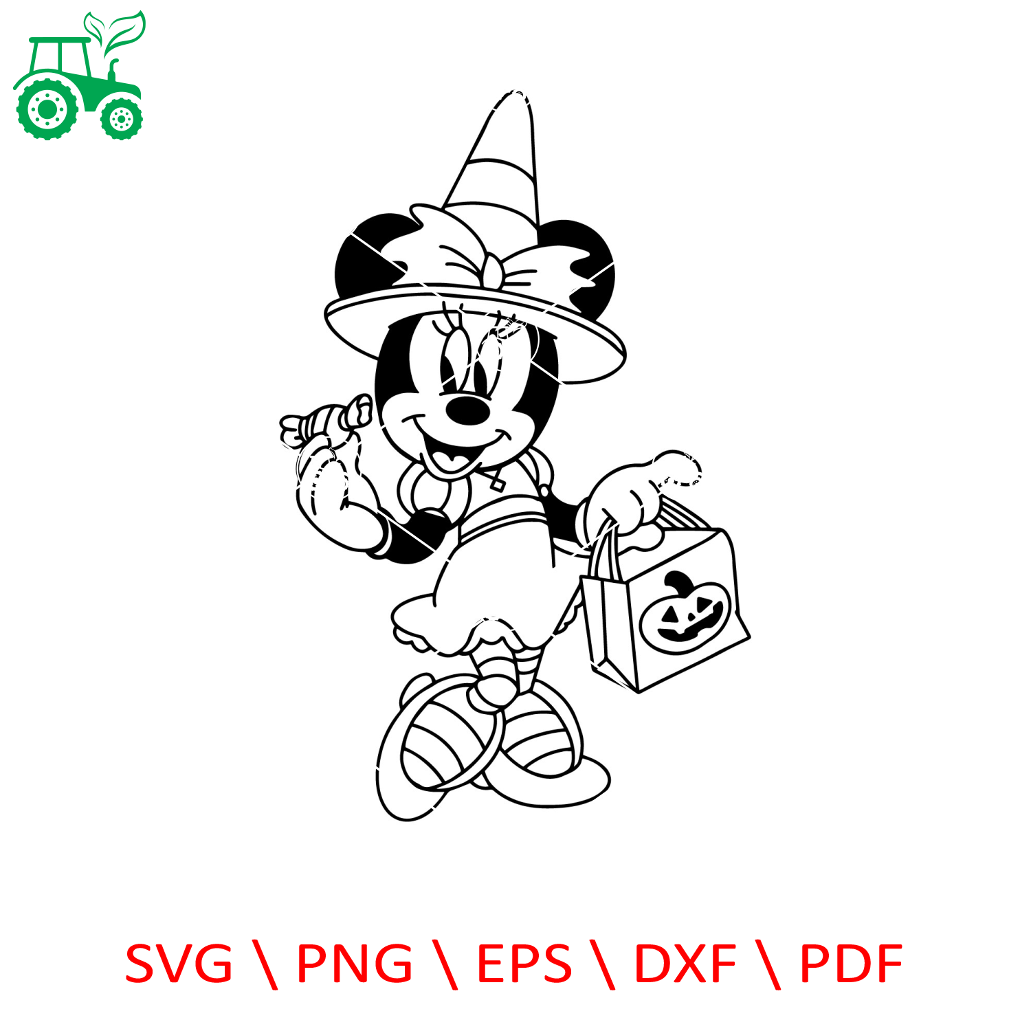 Halloween Minnie Mouse Witch SVG, Disney SVG, Coloring Pages Inspire