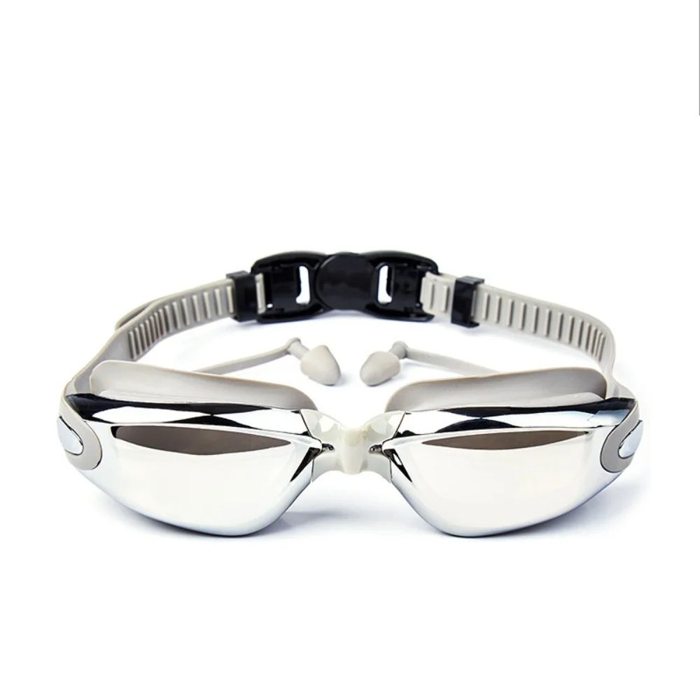 Swimming Goggles Adults Swim Glasses with Earplug for Men Women, Anti-Fog Waterproof Swim Eyewear fo