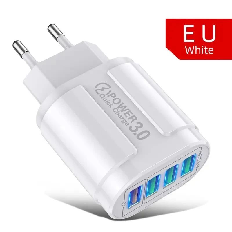 Portable USB Travel Charger, Fast Charging Solution for Android, iPhone, Xiaomi Devices
