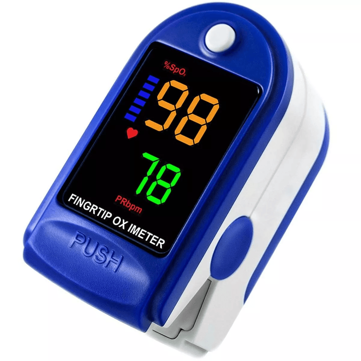 Finger Tip Pulse Oximeter Meter, Oxygen Saturation Rate & Heart Blood Monitor, Portable SpO2 Fingertip Oxygen Sensor