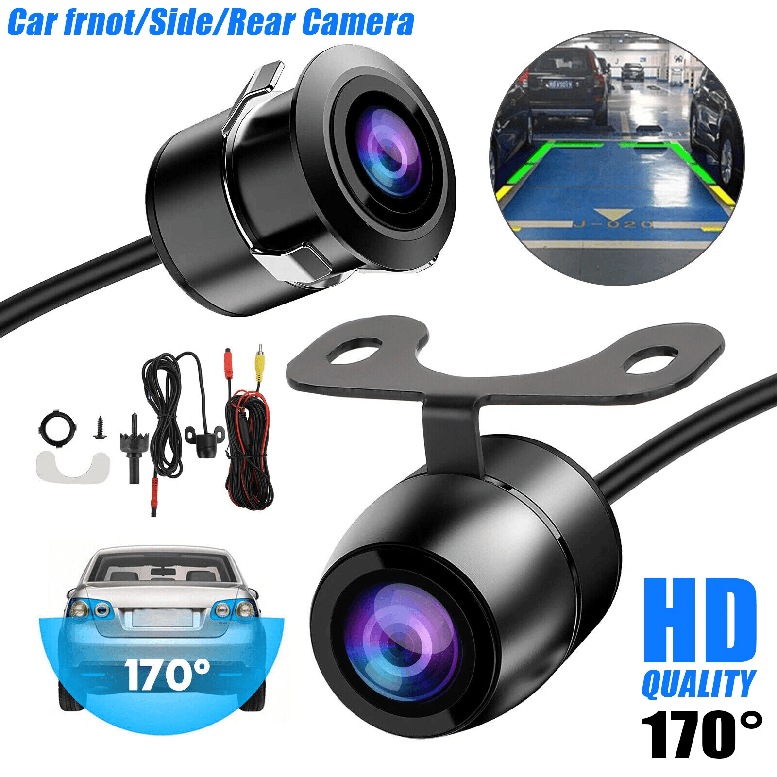 HD Car Front Side Rear View Reverse Backup Night Vision Parking Camera