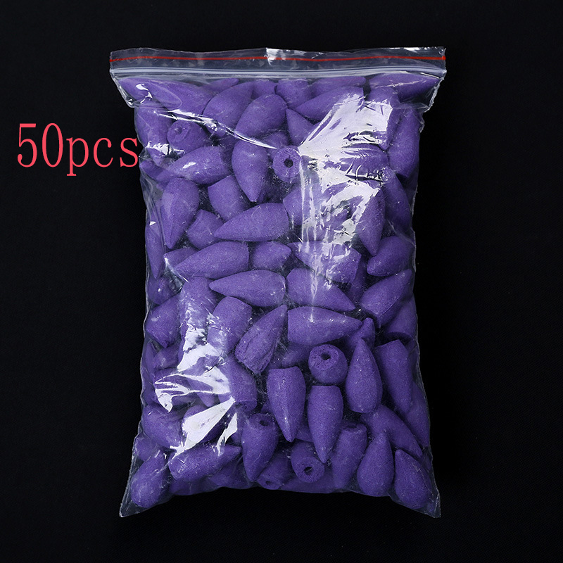 Mixed Waterfall Smoke Backflow Natural Incense Cone Sandalwood Lavender Multi-Scented for Rooms, Yoga Spaces, relaxation