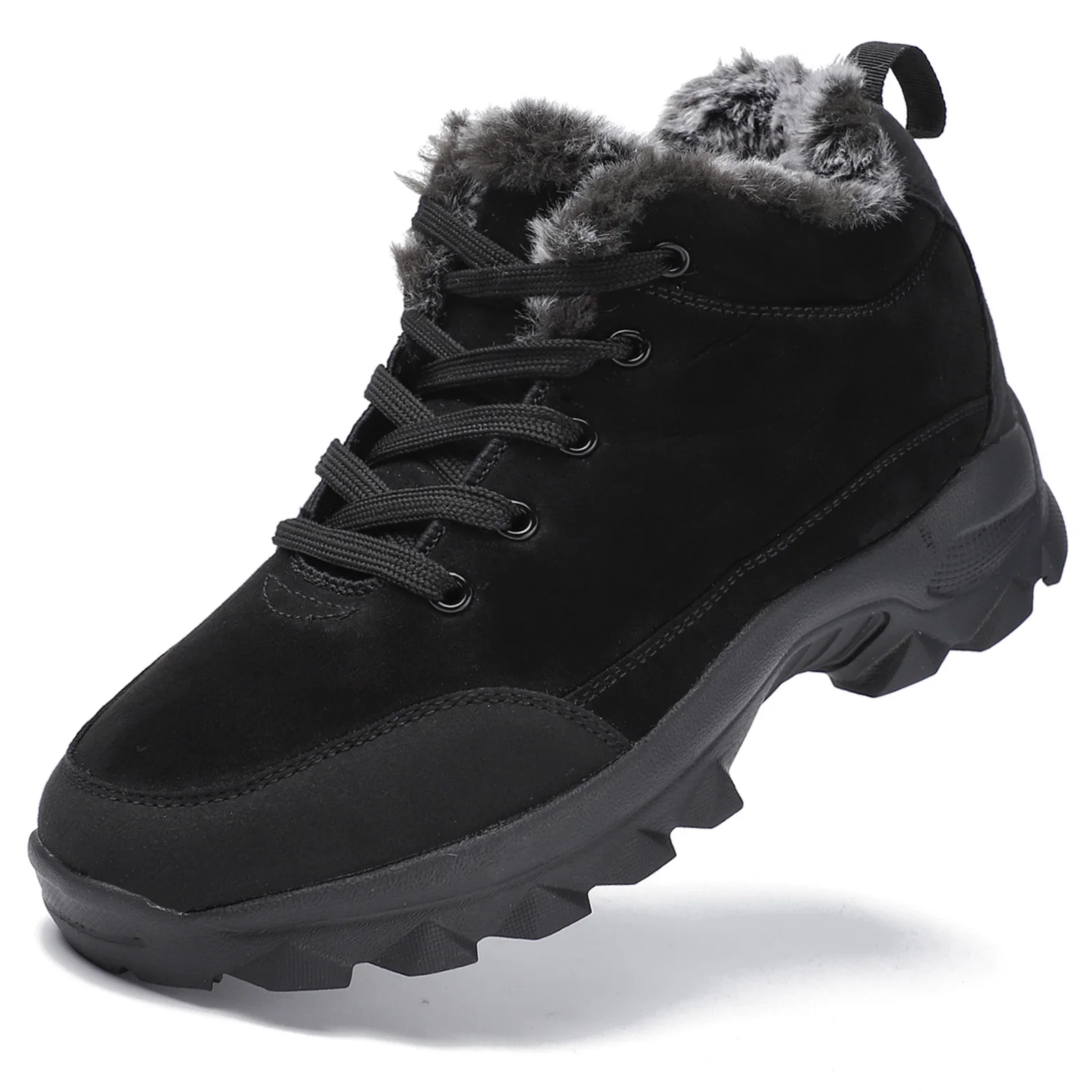 Men's Winter Snow Boots Warm Ankle Boots with Fur, Male Outdoor Sneakers Botas Hombre Botines Cold Weather Footwear