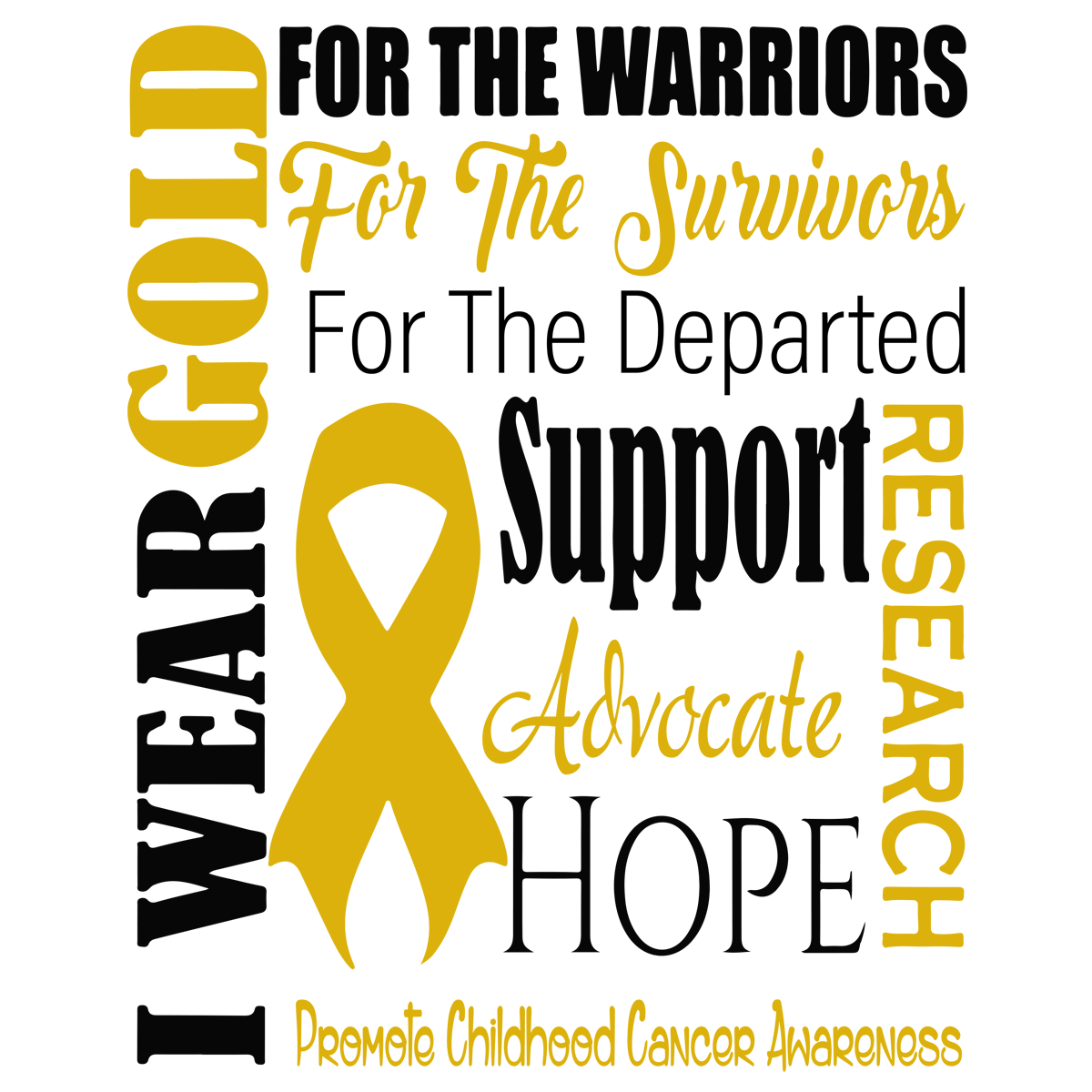Yellow Ribbon Awareness Svg AW | Inspire Uplift
