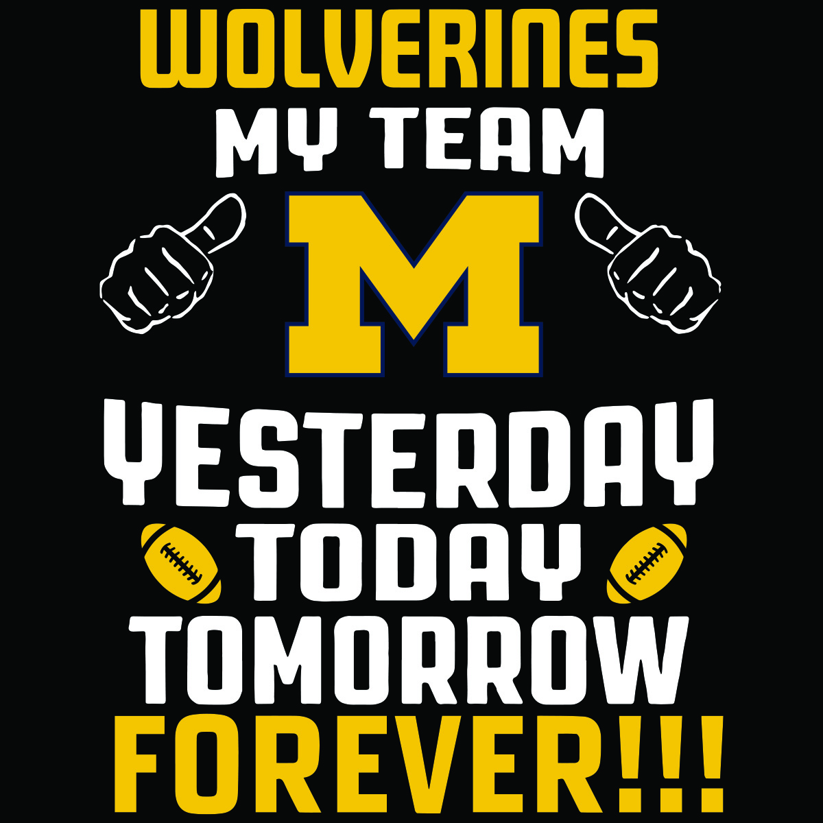 Michigan Wolverines My Team Yesterday Today Tomorrow Forever | Inspire ...